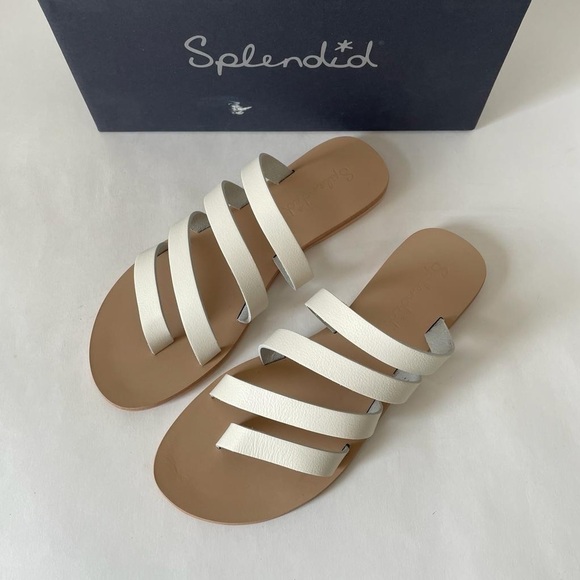 Nib Splendid Salome Flat Sandals in Ivory - Picture 5 of 8